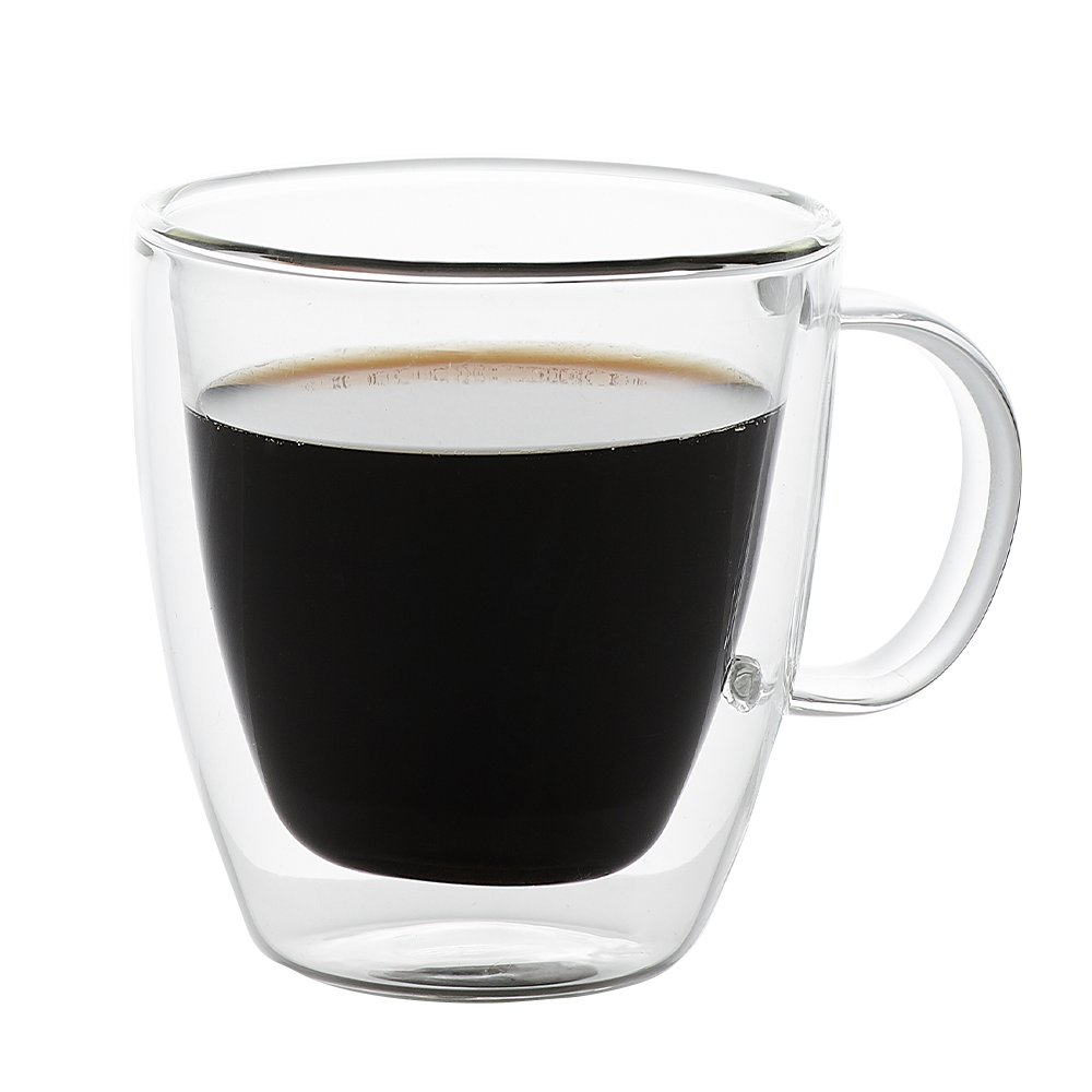 Double Wall Glass Coffee Mugs, -Borosilicate Glass Coffee Cups